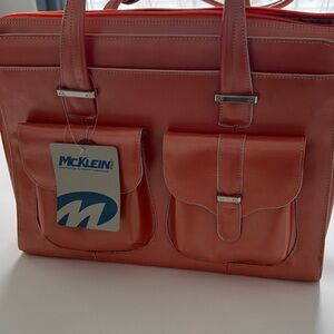 McKlein Coral Leather Briefcase for Men